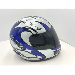HJC HJ-05 Motocross Motorcycle Helmet Dot Snell Blue/White Adult Size Small